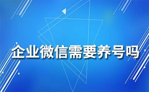 企业微信需要养号吗