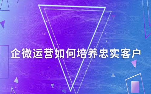 企业如何通过企微运营培养忠实客户